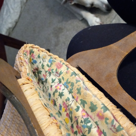 Vintage Cappelli Straworld Purse 15" X 9" wood handle - Picture 5 of 5